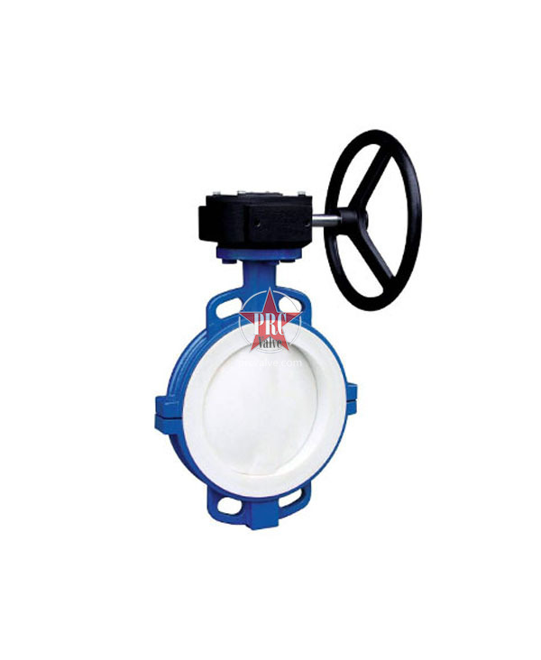 Fluorine lined butterfly valve