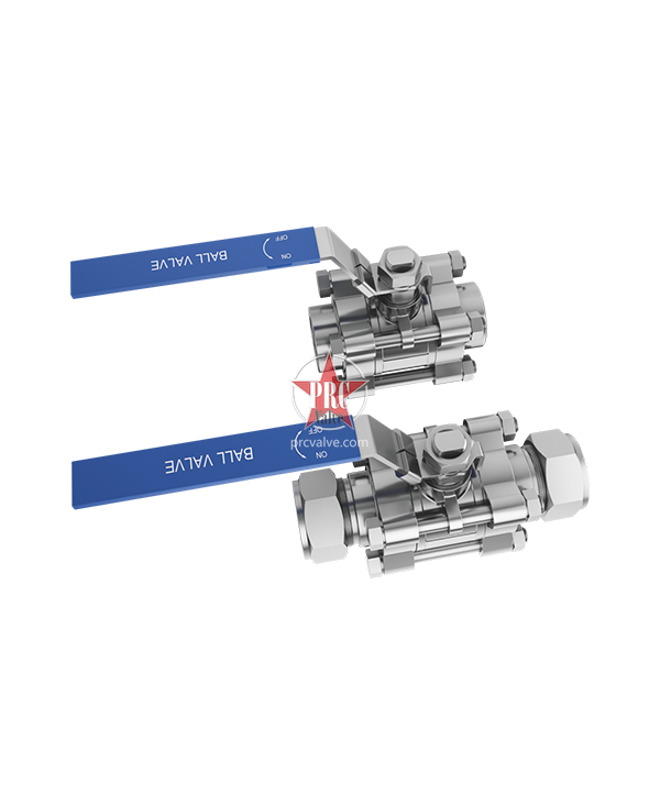 Three-piece ball valve