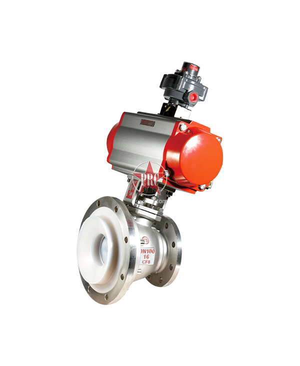 衬氟斜杆放料球阀