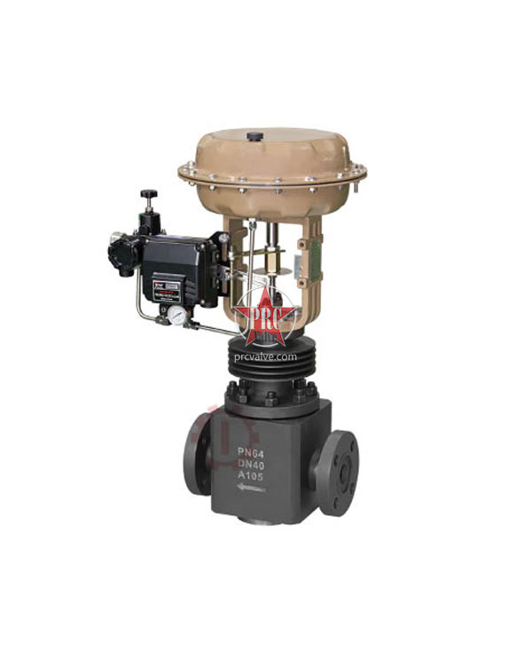 Pneumatic multi-stage cage type high pressure control valve