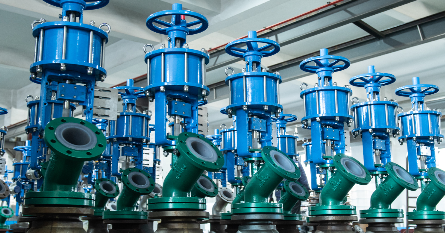 气动衬氟放料阀