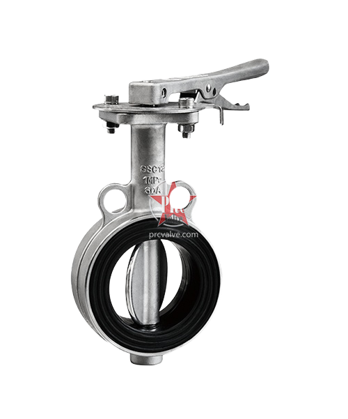 Butterfly valve with clamp center line