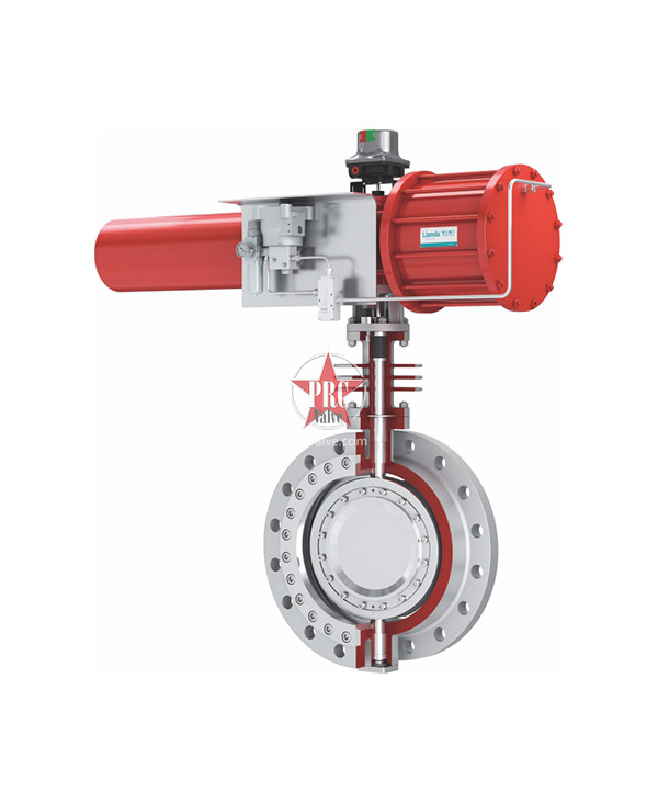 三偏心高温硬密封蝶阀