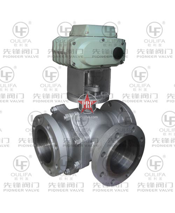 电动法兰三通球阀 Q944F valve-prcvalve.com