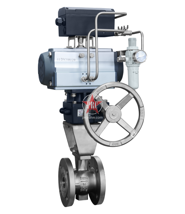 气动 V 型调节球阀