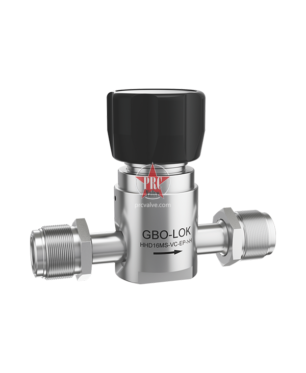 High-pressure manual diaphragm valve with high flow rate