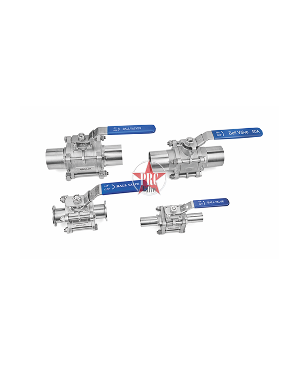 Three-piece ball valve
