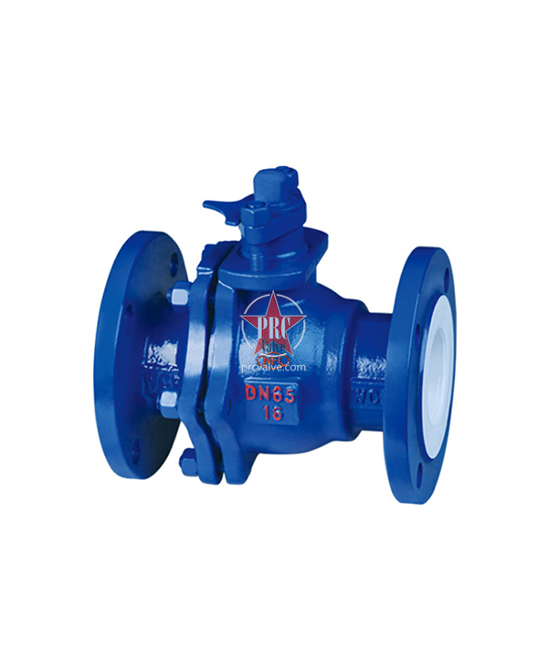 Fluorine-lined ball valves