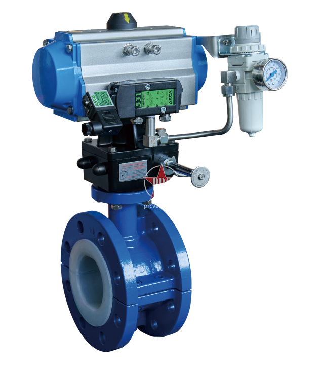 气动衬氟法兰调节蝶阀