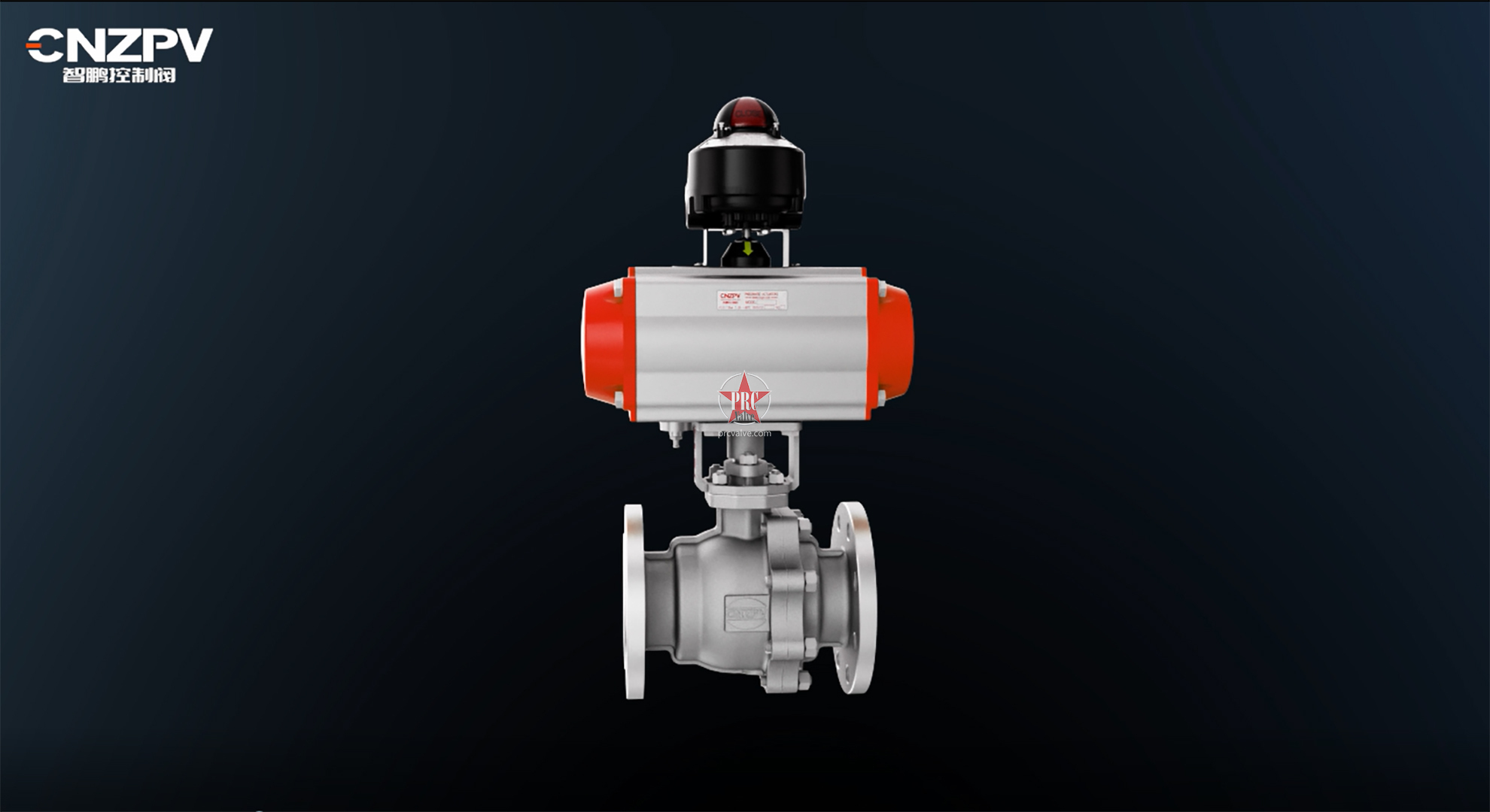 ZPR750Y pneumatic O-cut ball valve - Zhipeng