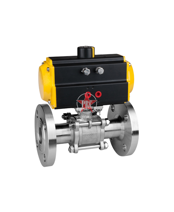 Three piece silicon sol flange ball valve