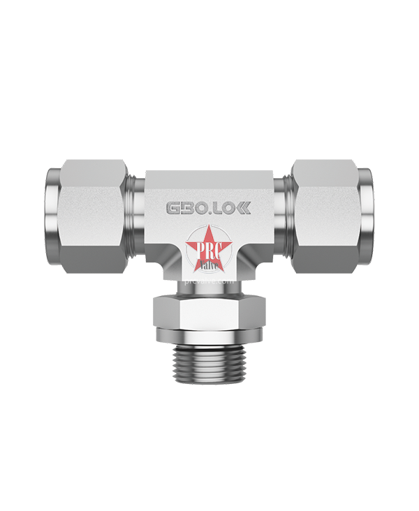 -支管阳螺纹位置可调卡套三通