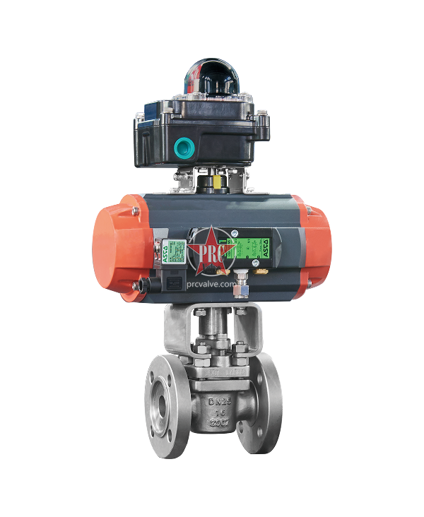 气动法兰式调节球阀