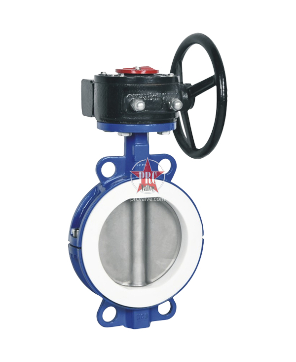 涡轮对夹式衬氟蝶阀