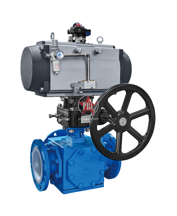 气动衬氟法兰球阀