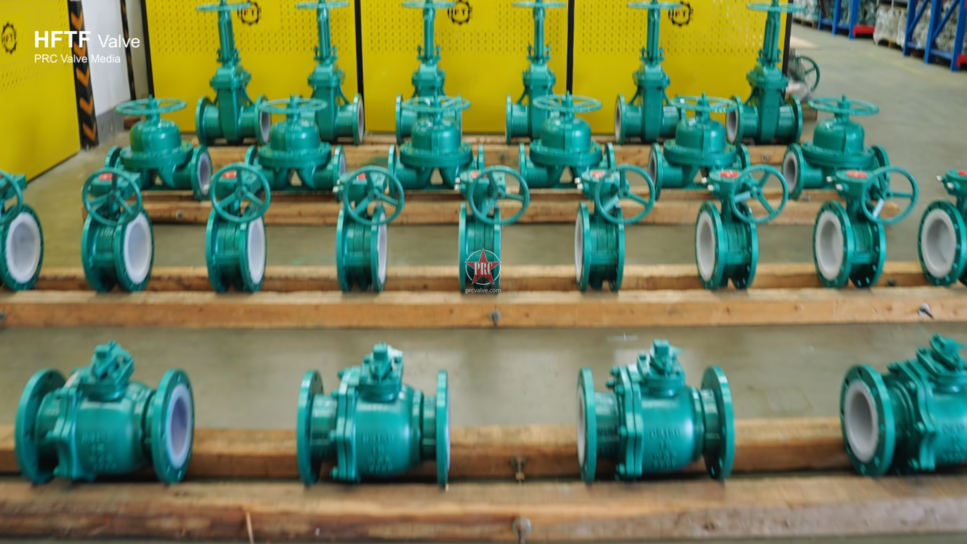 Fluorine-Lined Valves Compilation – Q41F46-16C Ball Valve, D341F46-16C Turbine Flanged Butterfly Valve, G41F46-16C Diaphragm Valve, Z41F46-16C Gate Valve – Hongfute