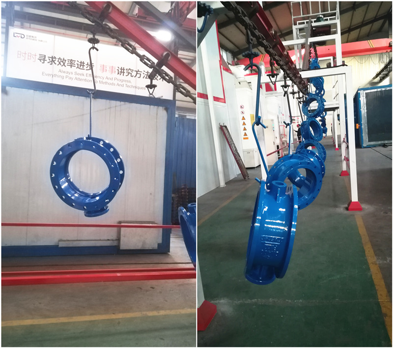 <鋁都閥門品質(zhì)可鑒>高溫靜電噴涂流水線