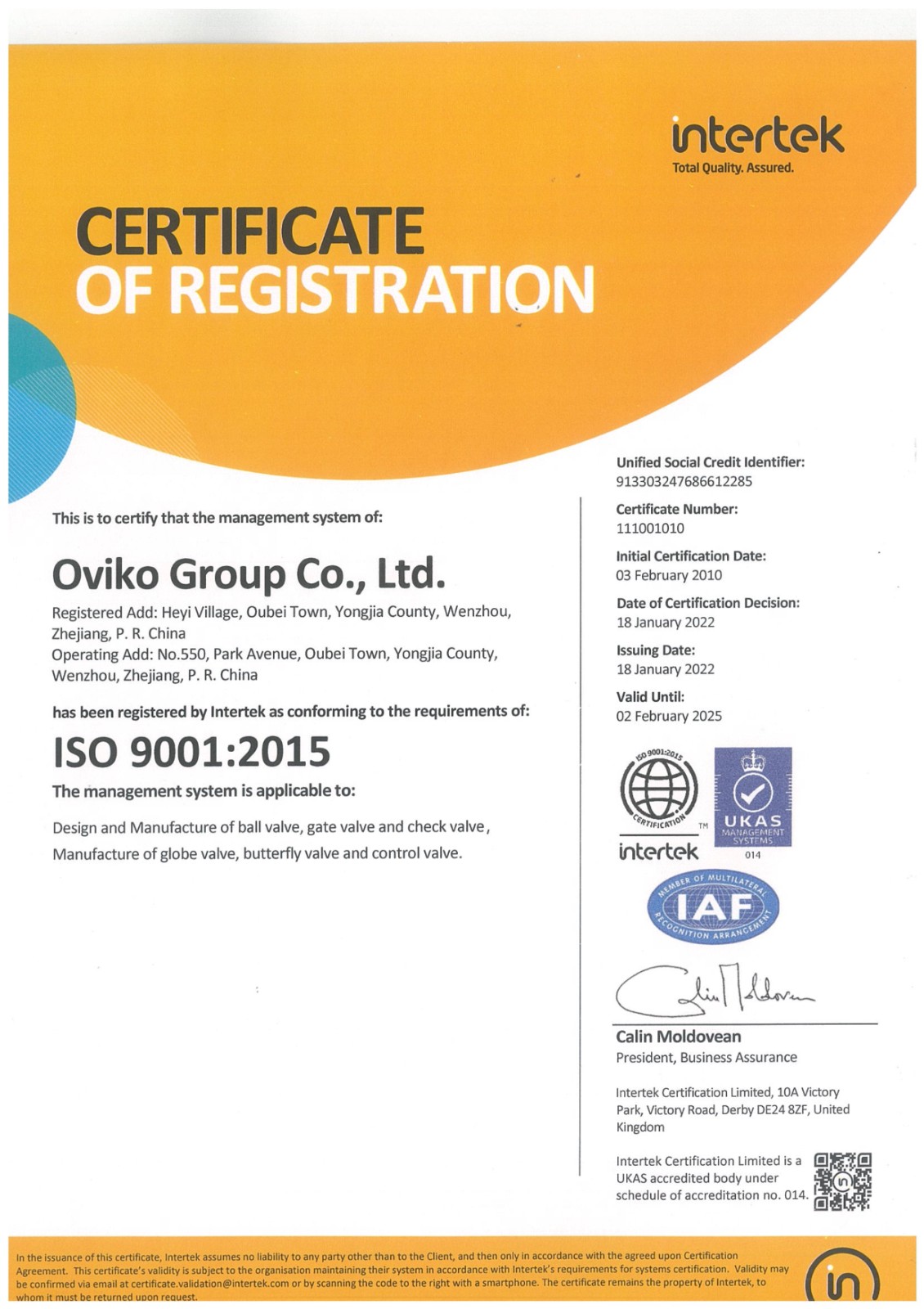 ISO9001 2022-2025