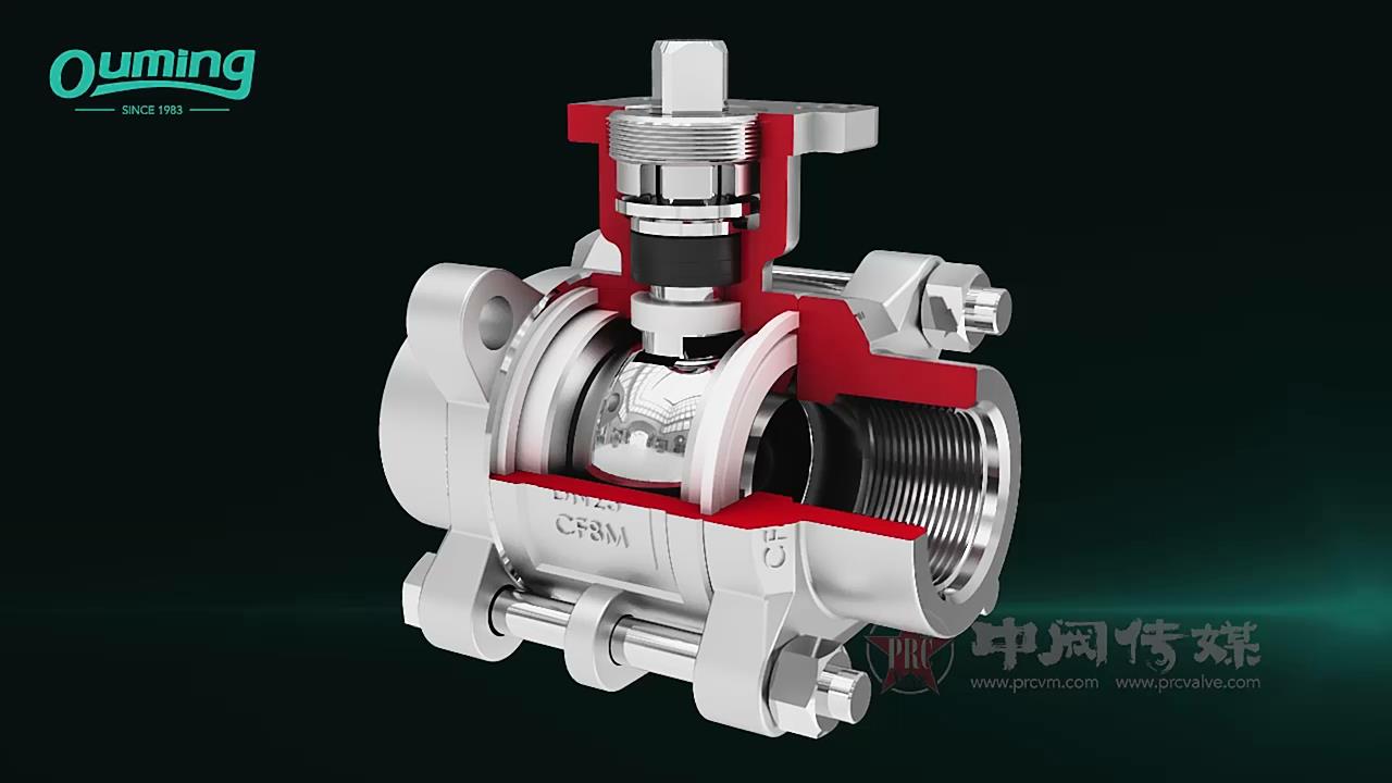 三偏心高平台旋钮压盖球阀