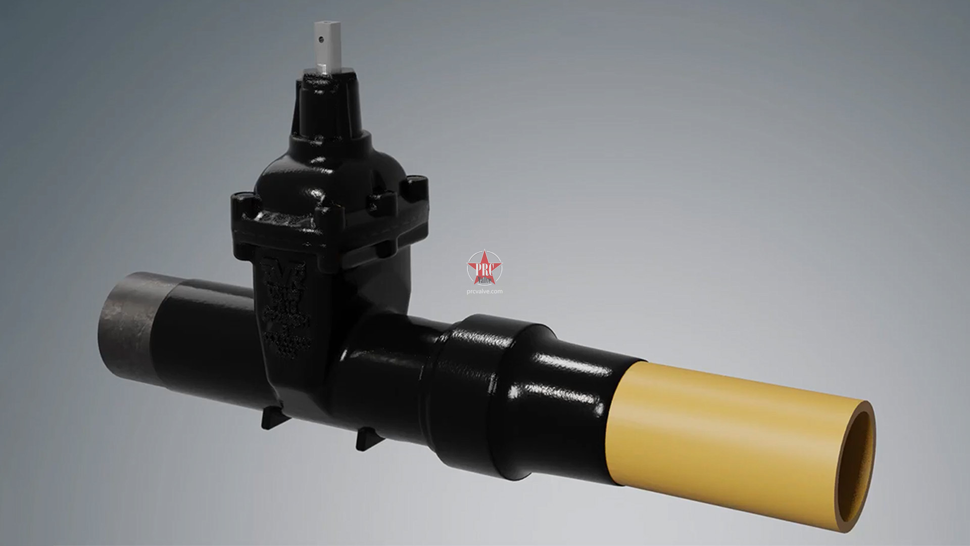 Transition gate valves for gas | from steel pipes to PE pipes | AVK（燃气用PE连接闸阀）